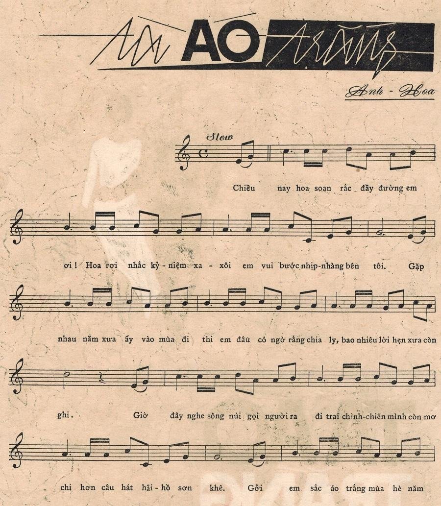 Sheet nhạc Tà Áo Trắng